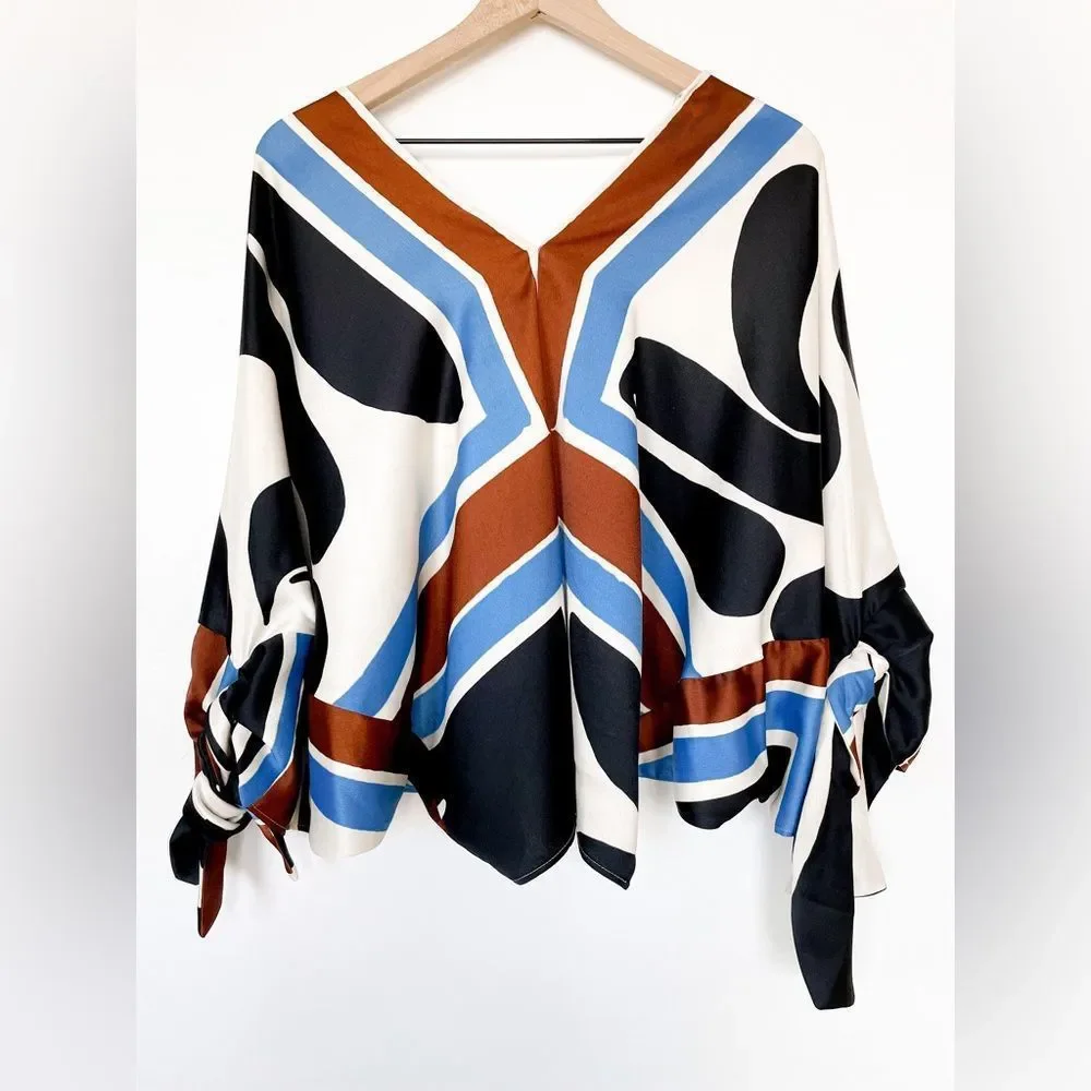 ZARA NEW WOMAN PRINTED BLOUSE ECRU XS Ref 7807/026/222/015 - Picture 3 of 5